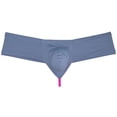 thumbnail image 1 of Men's Breathable Hipster Hip Hop Boxer Briefs Underwear Ultimate Bikini Bottoms Panties 1/3 Buttocks Gray L, 1 of 2