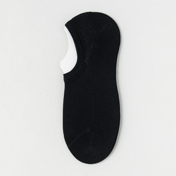 Men’s Breathable Invisible No-Show Boat Socks - Lightweight Summer Comfort (One Size, 6 Pairs)