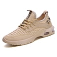 thumbnail image 1 of Men's Breathable Knit Air Cushion Running Shoes, Lightweight Lace-Up Athletic Sneakers, Shock Absorbing Comfortable Footwear for Gym, Walking, and Daily Activities, 1 of 10