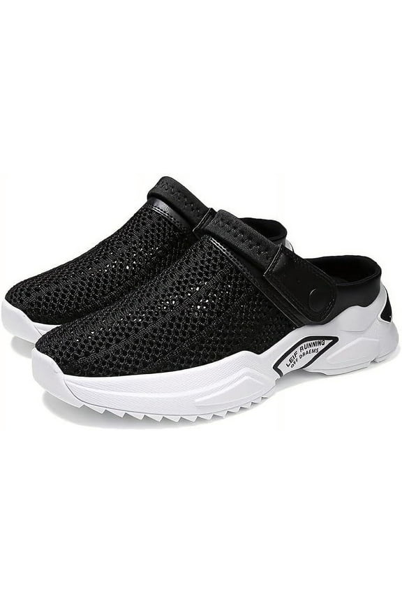 Men's Breathable Knitted Clog Slip - Ons - Lace - Free, Anti - Slip Casual Sandals in Assorted Colors for Summer Outdoor Walking