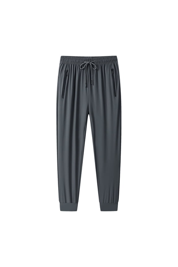 Men's Breathable Loose Fit Air Conditioning Sports Pants - Ice Silk Trousers for Summer Outdoors