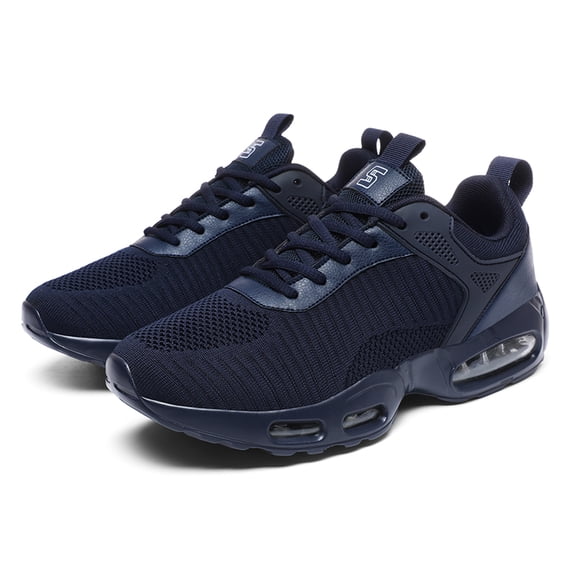 Men's Breathable Mesh Air Cushion Running Shoes, Lightweight Lace-Up Athletic Sneakers, Shock Absorbing Comfortable Footwear for Gym, Walking, and Daily Activities