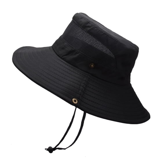 Men's Breathable Mesh Bucket Hat Foldable Sun Protection Outdoor Hat