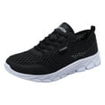 thumbnail image 1 of Men's Breathable Mesh Lace Up Running Shoes Wide Width Hollow Out Comfortable Non Slip Sneakers, 1 of 7