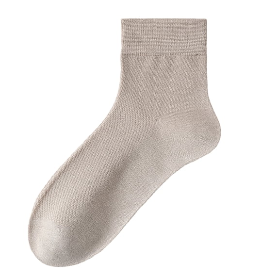 Men's Breathable Mesh Mid-Calf Socks Light Weight Flat Seam Socks Casual Sock for Summer, Sports