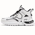 thumbnail image 2 of Men’s High Top Chunky Running Sneakers Breathable Mesh Lightweight Cushioned Sports Shoes Non Slip Fashion Dad Trainers for Walking Gym Travel Daily Wear, 2 of 9