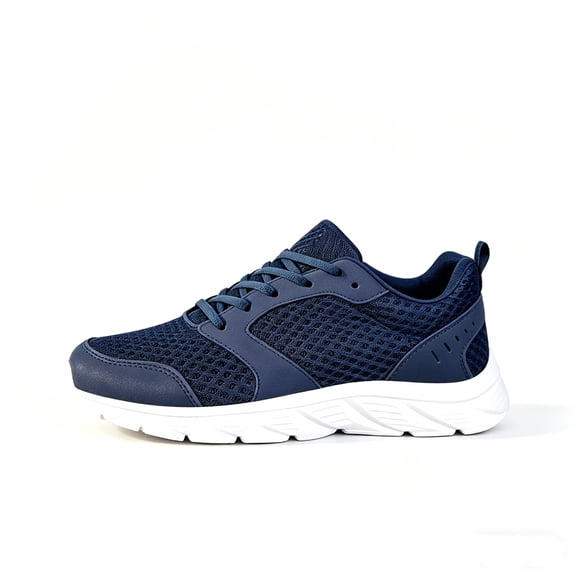 Men's Breathable Mesh Running Shoes, Lightweight Lace-Up Athletic Sneakers, Non-Slip Casual Footwear for Gym, Walking, and Everyday Activities