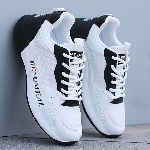 Men's Breathable Mesh Sneakers, Fashionable and Versatile Autumn/Winter Casual Running Shoes with Inner Height Increase, Lightweight and Slip- Mesh Shoes for All Seasons