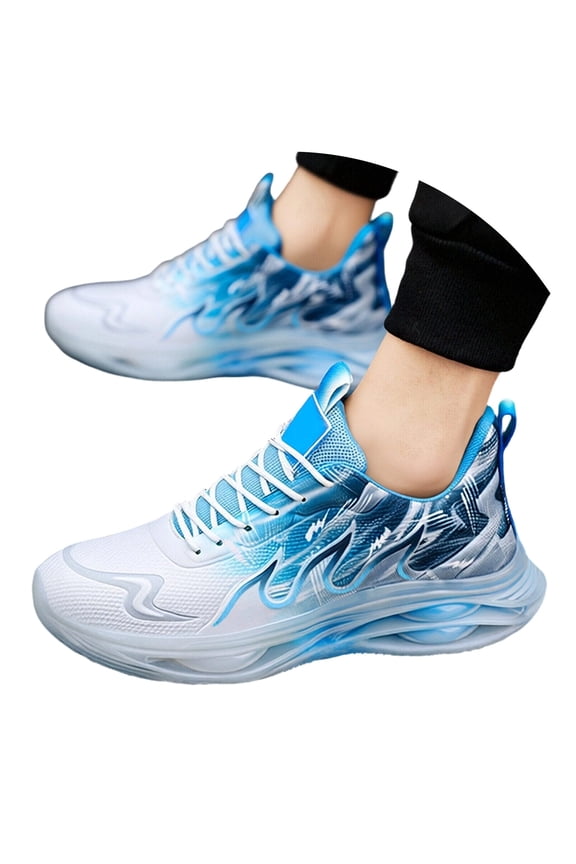 Men's Breathable Mesh Sneakers Lightweight Walking Running Shoes Comfortable Athletic Footwear Outsole Flexible Casual Sports Design for Everyday Use Non- Support Stable