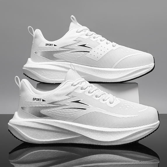 Men's Breathable Mesh Sneakers with Shock-Absorbing Sole & Anti-Slip Sole - Low-Top Athletic Running Suitable for Training, Gym, Outdoor, Plus Sizes Available, Spring/Summer Collection