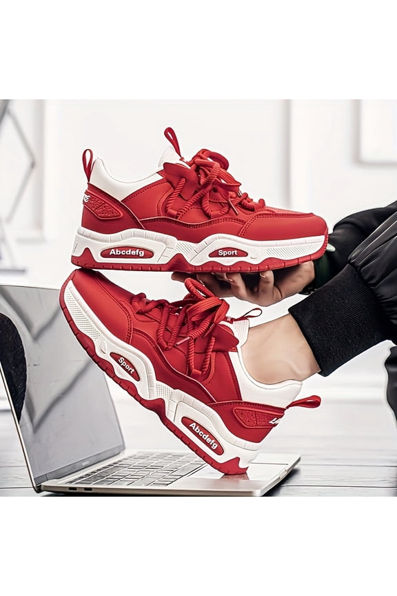 Men's Breathable Mesh Sneakers - Upper & Rubber Sole Low-Top Casual Shoes with Cushioned, All-Season Round Toe for Urban Style, Gym,, Daily Wear - Lace-Up (Compatible with Smartwatch/Mobile Payment)