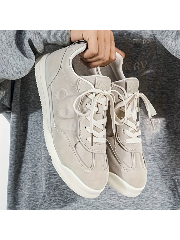 Men's Breathable Mesh Sneakers - Upper & Rubber Sole Low-Top Casual Shoes with Cushioned, All-Season Round Toe for Urban Style, Gym,, Daily Wear - Lace-Up (Compatible with Smartwatch/Mobile Payment)