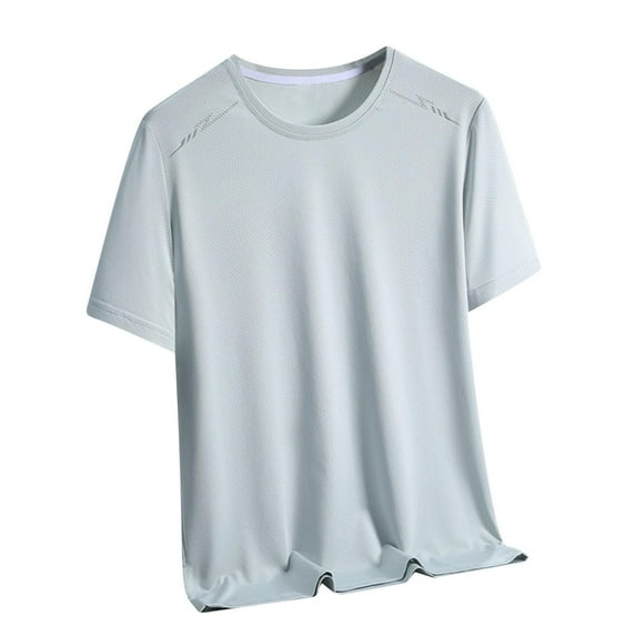 Men's Breathable Mesh T Shirt Short Sleeve Sports Shirt Quick Dry Activewear for Fitness Running and Casual Wear
