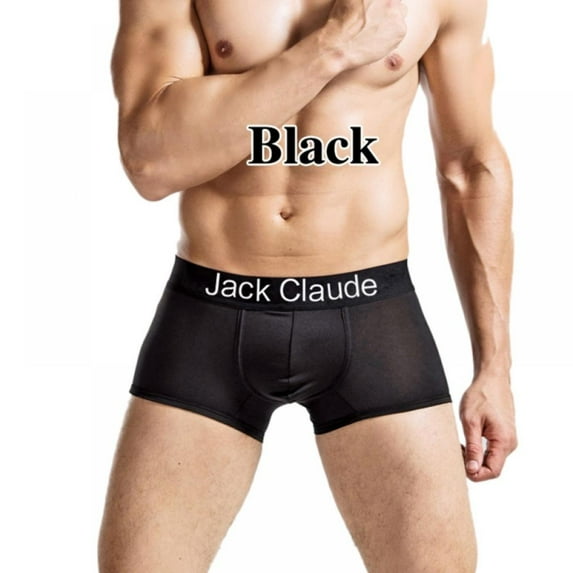 Men's Breathable Microfiber Polyester Blends Trunks Underwear Covered