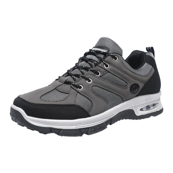 Men's Breathable Mid-Calf Hiking Sneakers - Upper & Sole, Flexible Cushioned Sole Suitable for Trekking, Trail, Outdoor for Spring/Fall, Durable Lace-Up Ankle Shoes ( Width)