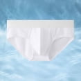thumbnail image 1 of Men's Breathable Mid Rise Briefs Soft Stretch Blend Underwear Stylish Comfortable Everyday Casual Solid Design For WearWhiteXL, 1 of 3