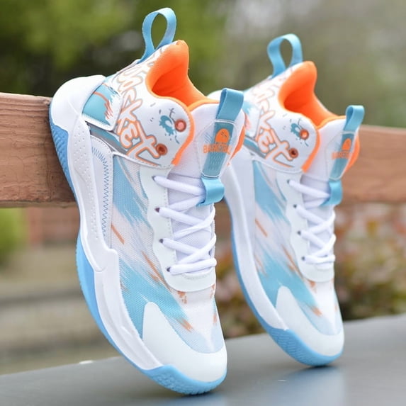 Men's Breathable Mid-Top Basketball/tennis Sneakers - Slip-Resistant Rubber Sole, Cushioned Insole, Lace-Up Casual Wear - Solid Color Athletic Footwear & Sports Shoes for Court, Gym