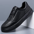 thumbnail image 1 of Men's Breathable Perforated Slip-On White Skate Shoes, 1 of 5