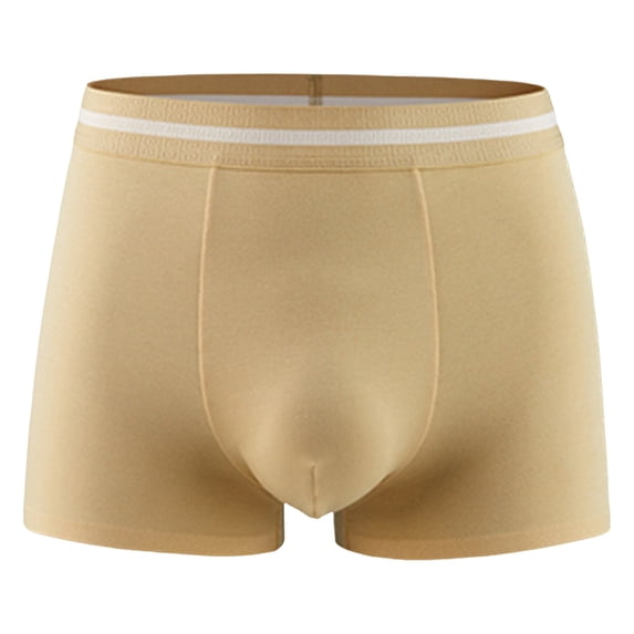 Men's Breathable Pure Crotch Underwear Traceless Comfort Fit Briefs, XXL, Yellow
