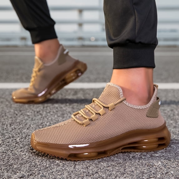 Men’s Breathable Running Sneakers Lightweight Air Cushion Walking Shoes with Non Slip Sole for Gym Tennis Jogging Travel Fitness and Everyday Casual Wear