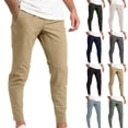 thumbnail image 1 of Men's Breathable Slim Fit Joggers Trousers, Elastic Waist Drawstring Tapered Straight Leg, Quick Dry Lightweight Athletic Pants, Casual Daily Running Gym Workout, | AESTIVO,Navy S, 1 of 5