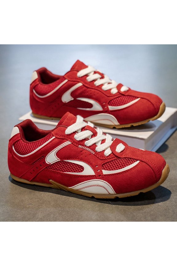 Men's Breathable Sneakers with Rubber Sole - Versatile for Casual, Office & Semi-Formal Occasions (Solid Colors) Minimalist Lace-Up Round Toe Casual Shoes Suitable for - Wear, Soft Microfiber -