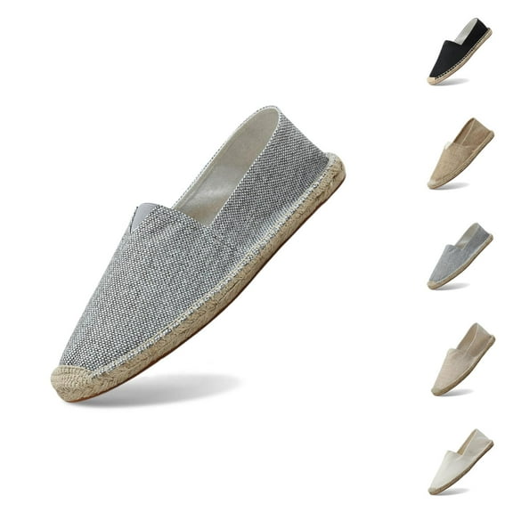 Men's Breathable Solid Color Korean Version Trendy Casual Comfortable Lightweight Linen Sole Sneakers Men Casual Shoes