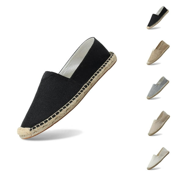 Men's Breathable Solid Color Korean Version Trendy Casual Comfortable Lightweight Linen Sole Sneakers Zapato De Hombre