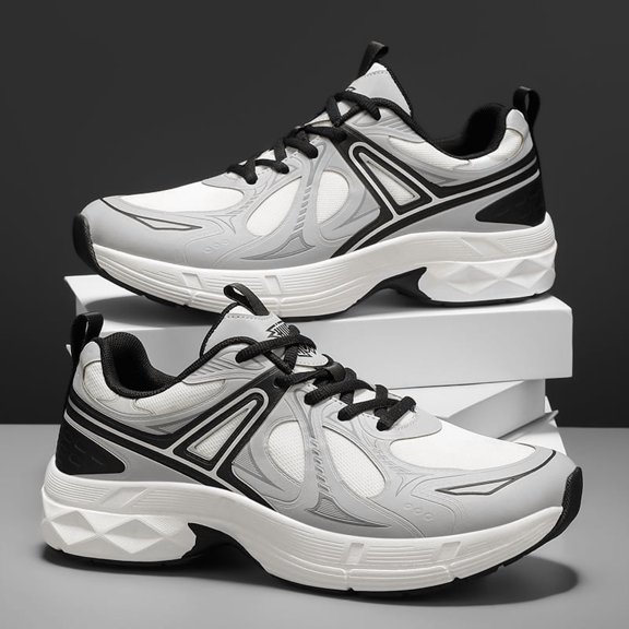 Men's Breathable Sports Shoes for Running and Leisure;
