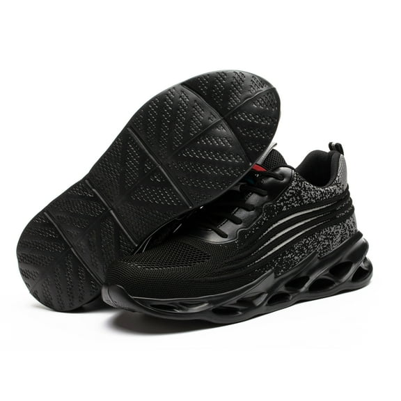 Men's Breathable Working Shoes Fashion Anti Smash Anti Pierce Safety Shoes Spring and Summer Steel Toes Women's Protective Shoes Sneakers
