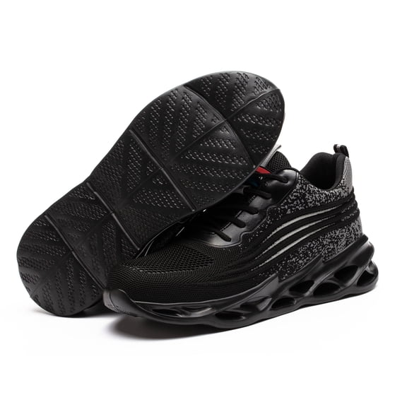 Men's Breathable Working Shoes Fashion Anti Smash Anti Pierce Safety Shoes Spring and Summer Steel Toes Women's Protective Shoes Sneakers