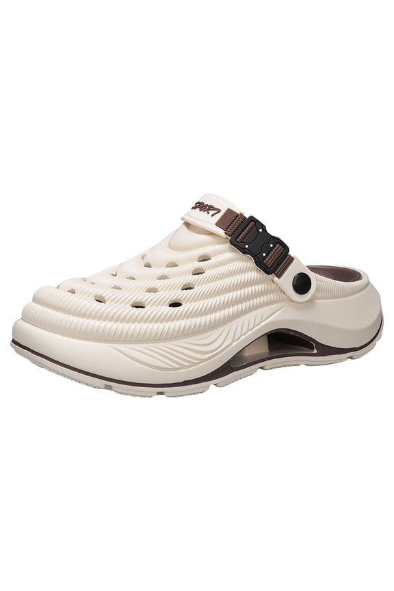 Men's Breathable and Comfortable Summer Clogs, Retro Style Platform Sneakers Summer Slippers Slip On