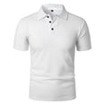 thumbnail image 1 of Men's Breeze Polo Shirts Beer Belly Breeze Short Sleeve Wear Collared Textured Shirt Stretchy Quick Dry Golf Mens Button Up Shirts, 1 of 5