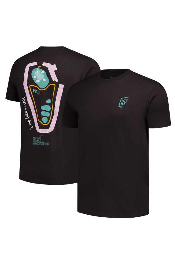 Men's Breezy Golf Black WM Phoenix Open Easy Par Three T-Shirt