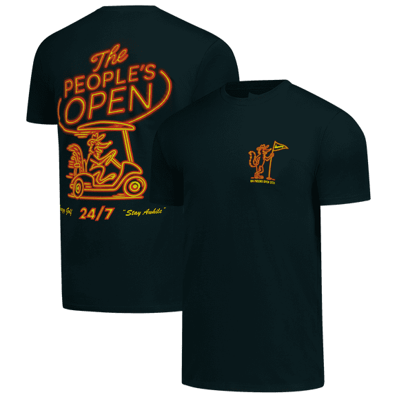 Men's Breezy Golf Black WM Phoenix Open People's Open 24/7 T-Shirt