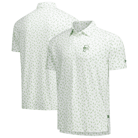 Men's Breezy Golf White WM Phoenix Open Caddy Creatures Polo