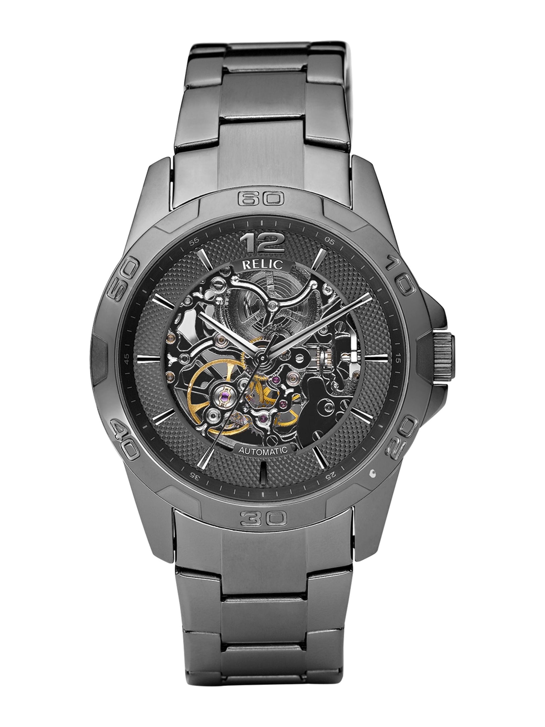 Men's Brennan Automatic Skeleton Gunmetal Watch ZR11853