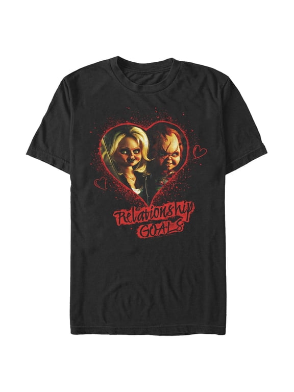 Men's Bride of Chucky Relationship Goals Graphic Tee Black Small