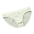 thumbnail image 1 of Men's Briefs Sexy Ice Silk Smooth Low Waist Underpants Basic Bikini Breathable Comfy Underwear, 1 of 2