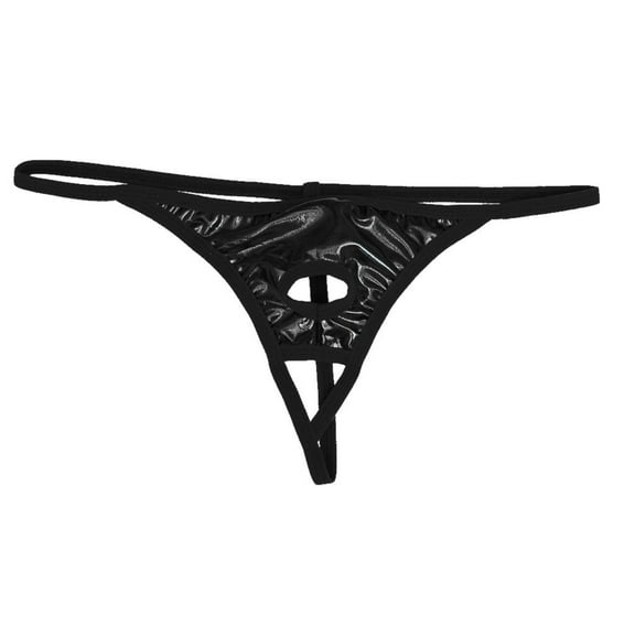 Men's Briefs Underwear Panties Hollow Out  - Black, Size