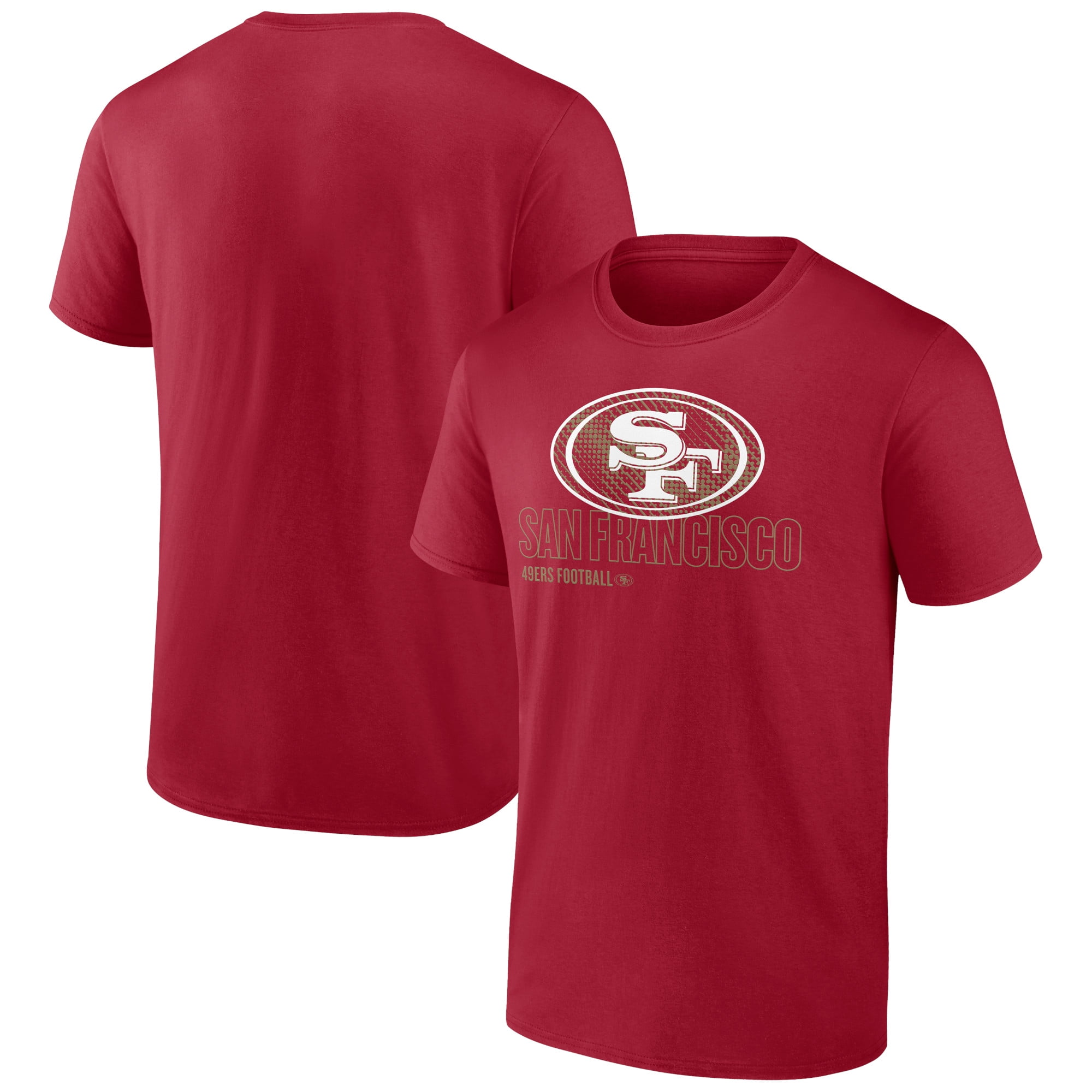 Men's Bright Cardinal San Francisco 49ers Faded Fill T-Shirt - Walmart.com