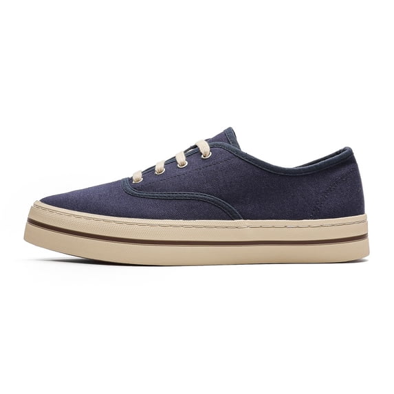 Men's Bright Yellow Canvas Sneakers, Classic Casual Lace-Up Shoes