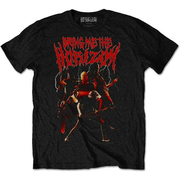 Men's Bring Me The Horizon Lightning Slim Fit T-shirt Small Black