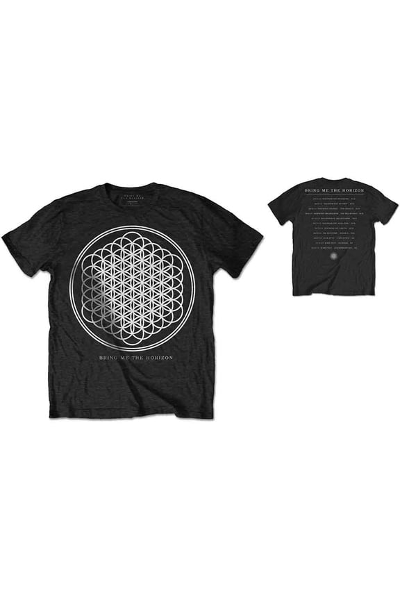 Men's Bring Me The Horizon Sempiternal Tour (Back Print) Slim Fit T-shirt Medium Black
