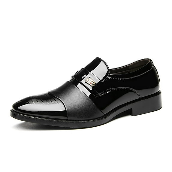 Men's British Style Loafers - Comfortable Slip-On Dress Shoes with Business Casual Fashion Simple Design