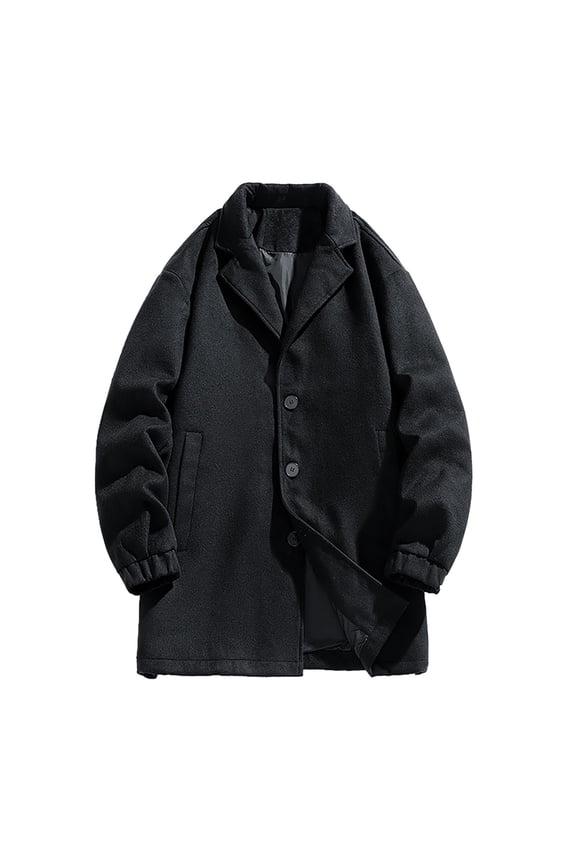 Men's British Style Trench Coat Long Anorak Windproof Warm Overcoat Classic Fashion Outerwear