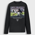 thumbnail image 1 of Men's Brock Bowers Black Las Vegas Raiders NFL Flash Features Week 13 Long Sleeve T-Shirt, 1 of 2