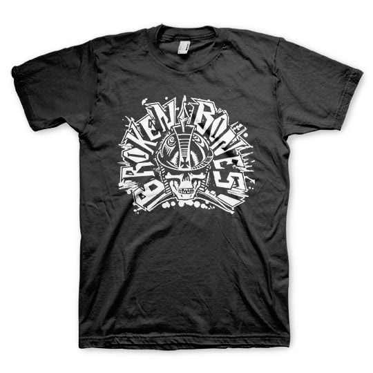 Men's Broken Bones Classic Logo T-shirt Small Black