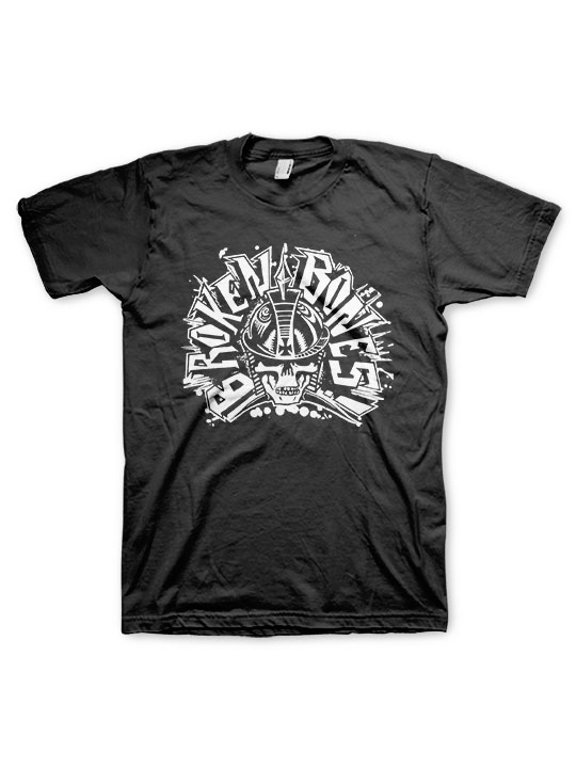 Men's Broken Bones Classic Logo T-shirt Small Black