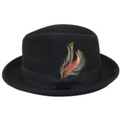 Men's Broner Wool Hat Classic Soft Fedora SCORSESE 73-781 Black